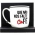 Caneca Porcelana Que Não Nos Falte Café 360Ml Brasfoot Ref:10099